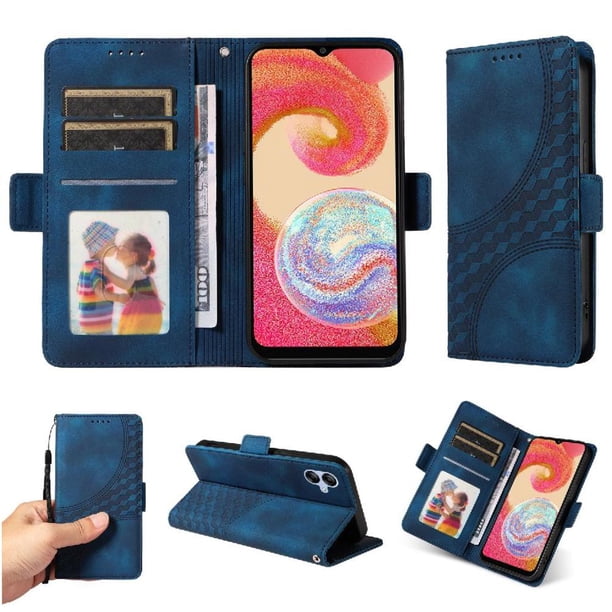 Carcasa FOXDOCK Samsung Galaxy A04E 4G de cuero PU, diseño acolchado clásico, protección contra caídas y rayones