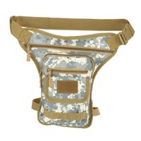 Ioensy - Bolsa De Pierna Abatible Moda Y Elegante Bolsa De Pierna Abatible Para Montar A Caballo Senderismo Viajes Camuflaje Gris