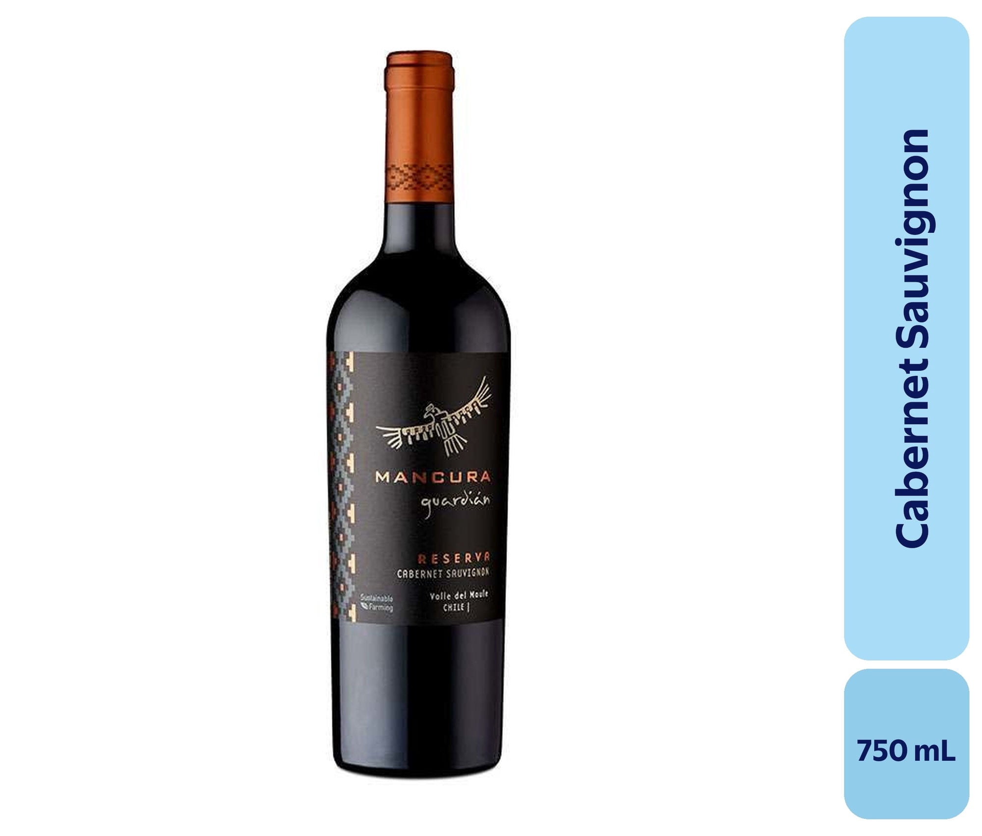 Vino Cabernet Sauvignon Botella 750 mL Mancura