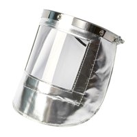 Magideal - Protección Facial Para Soldadura, Accesorios Para Capó Facial Resistente Al Fuego, Aislamiento Térmico, Capó De Protección Facial Montado En La Cabeza Pantalla Transparente