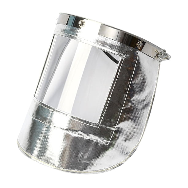 Protección facial para soldadura, accesorios para capó facial resistente al fuego, aislamiento térmico, capó de protección facial montado en la cabeza Pantalla transparente