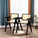 thumbnail image 1 of Pack 2 Sillas Comedor Chandigarh Ratán Madera Negra Venhoouse, 1 of 8