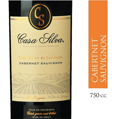 Vino Tinto Cabernet Sauvignon Gran Reserva Botella 750 Ml Casa Silva