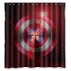 thumbnail image 1 of Cortina de ducha con diseño de Capitán Escudo Roto, juego de cortinas de baño con ganchos, tamaño 66 x 72 pulgadas, 1 of 3