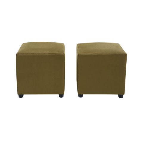 Bodevir - Set Pouf Cali 1C Felpa 30 Verde Musgo