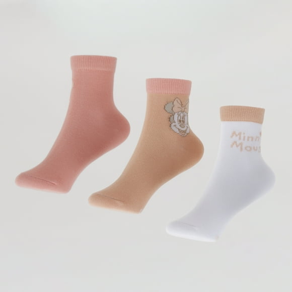 Tripack Calcetines Niña Damasco Carita Minnie Disney