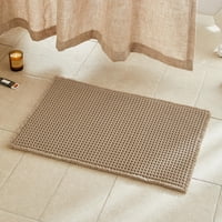 Alfombra De Baño Tyuu Waffle, Caqui, 30 X 20 Cm, Antideslizante, Superabsorbente