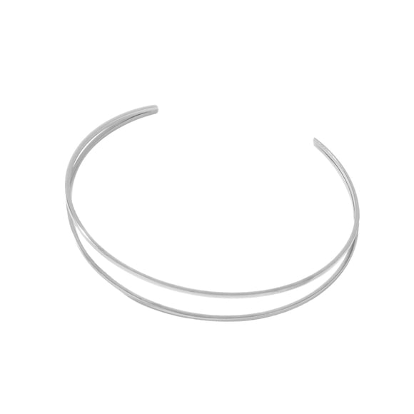Brazalete de brazo superior simple, brazalete de brazo de mujer de envoltura ajustable punk, brazalete de brazo superior, brazaletes para el , Plata H