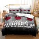 thumbnail image 1 of Valentine's Day Bedding Set Bed Set Aldult Kid Bedroom Duvetcover Sets LOVE bed, 1 of 5