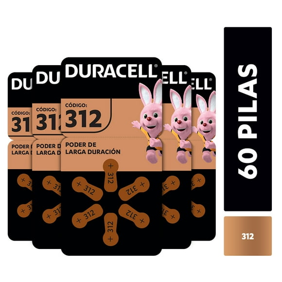 Pack 60 Pilas Audífono Tamaño 312