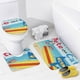 thumbnail image 4 of Pete el gato-theme 4-Piece Shower Curtain Set with Rugs, Waterproof Bathroom Decor Set Includes Bath Mat, U-Shaped Rug, Toilet Lid Cover and Curtain with Hooks, 4 of 6