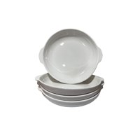 Oem - Pack 4 Plato Sopero Hondo Decorativo Asas Redondo Basico