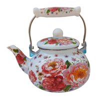 Magideal - Hervidor De Té Esmaltado, Hervidor De Agua, Calentador De Agua Y Leche Con Tapa, Cafetera Multifuncional De 2,5 L Para Agua Fría, Cocina, Café Casero Estilo B