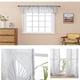 thumbnail image 3 of Cortinas de cocina de tul transparente de 3 piezas con ojales plateados y diseño de rayas transparentes, 3 of 5