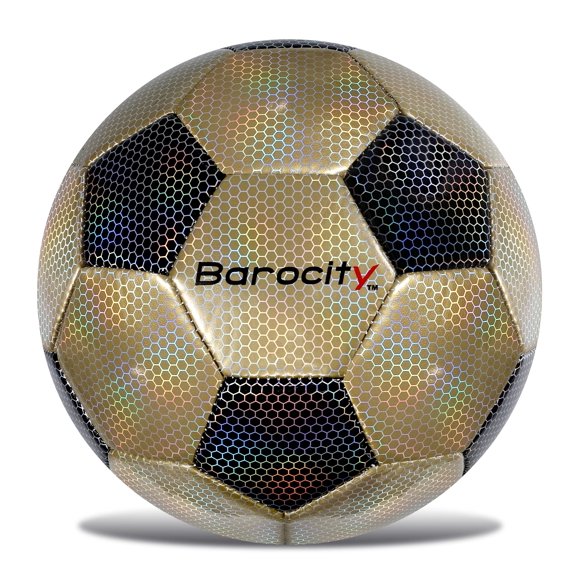 Pelota de fútbol Barocity talla 4 negra y dorada para niños