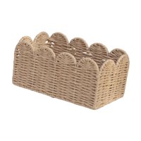 Bothyi - Bineta De Contenedor Portátil Multipropósito De Canasta Tejida Para El Estante Para El Hogar Del Dormitorio 21X13X11Cm