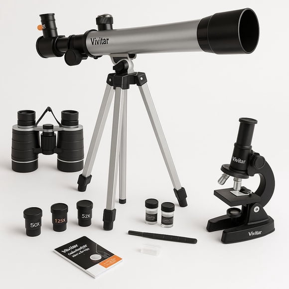 Kit 3 en 1 Binoculares, Telescopio y Microscopio Telmic-40