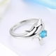 thumbnail image 3 of Anillo delfin turquesa ajustable plata 925, 3 of 3