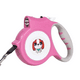 thumbnail image 1 of Correa Mascota Perro Retráctil Automática 5 M Linterna Led Rosa, 1 of 3