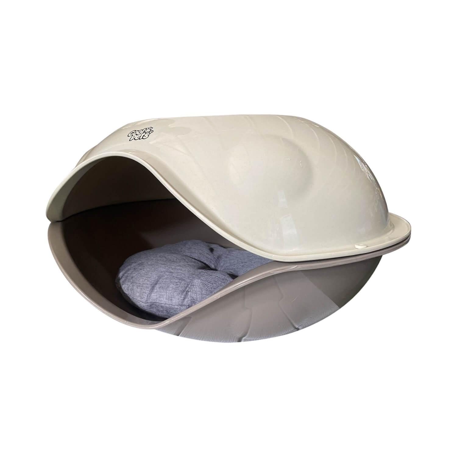 Cama Plastica Para Mascotas Con Cojin Xl 100X66X31 Cool Pets Beige Tamano Unico