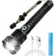 thumbnail image 1 of Linterna LED recargable, linterna táctica de alta potencia (90.000 lúmenes), linterna de mano superbrillante, resistente al agua IPX5, 3 modos de iluminación, zoomable, resistente al agua para emergen, 1 of 8
