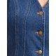 thumbnail image 5 of INSPIRE CHIC Chalecos de Mezclilla para Mujer Recortados Cuello en V Sin Mangas Abotonado Chaleco Occidental de Mezclilla Tops L Azul, 5 of 6