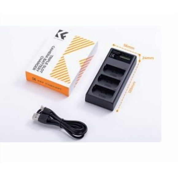 Kit Cargador Triple + 3 Baterías Lp-e6 Para Canon