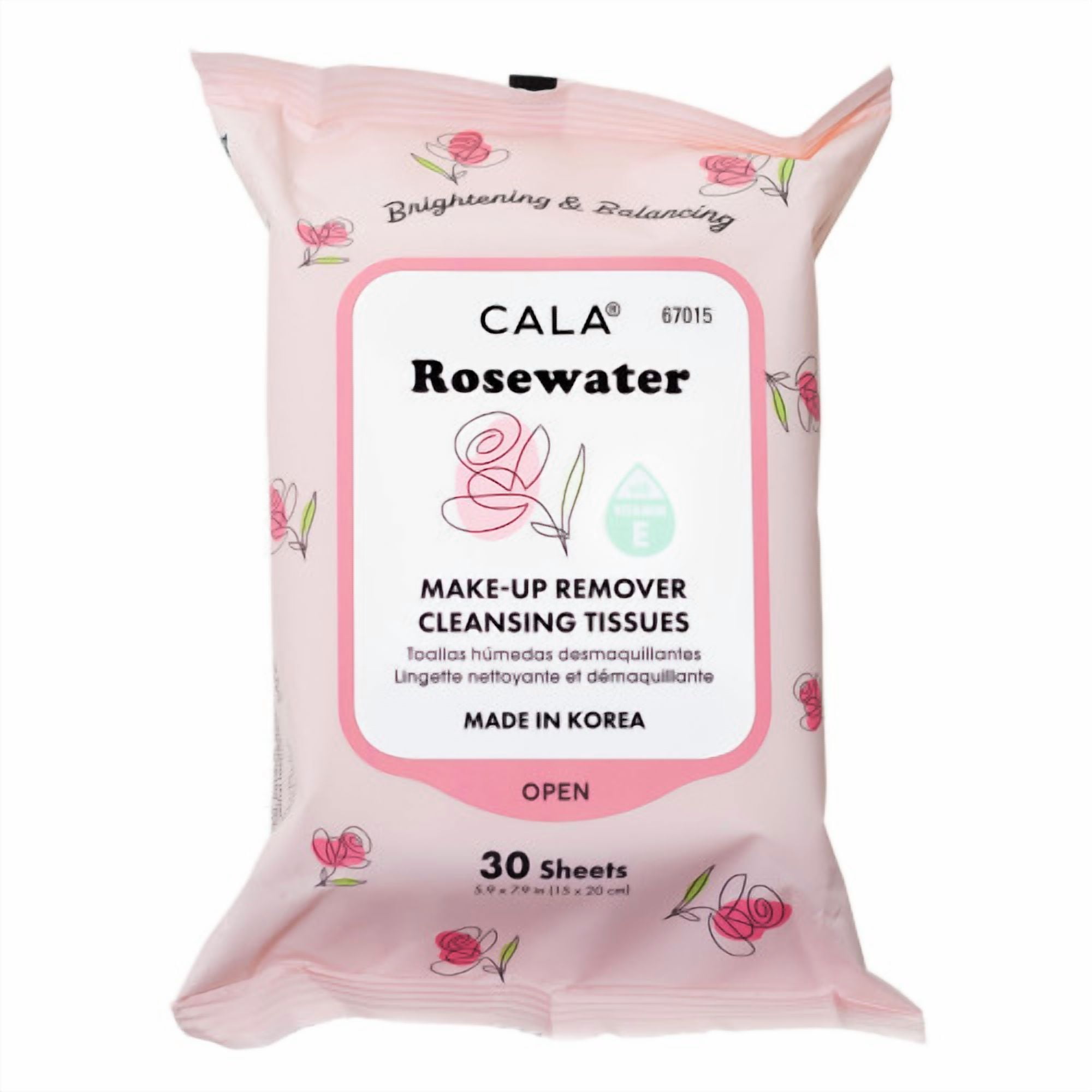 Toallitas Desmaquillantes Cala Agua De Rosas 30 Toallitas