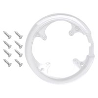 Magideal - Protector De Plato De Bicicleta De 42 ~ 44T Con Tornillos Cubierta De Plato De Plástico De Ciclismo Estable Cubierta De Rueda De Cadena De Bicicleta P , Blanco