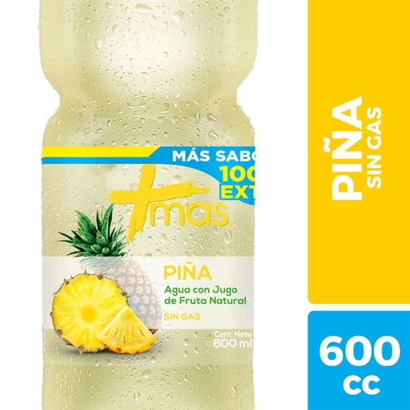 Agua Saborizada Piña Sin Gas Botella, 600 ml