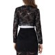 thumbnail image 3 of INSPIRE CHIC Bolero Abierto de Encaje Floral Transparente para Mujer, Cárdigan Corto 3XL Negro, 3 of 7