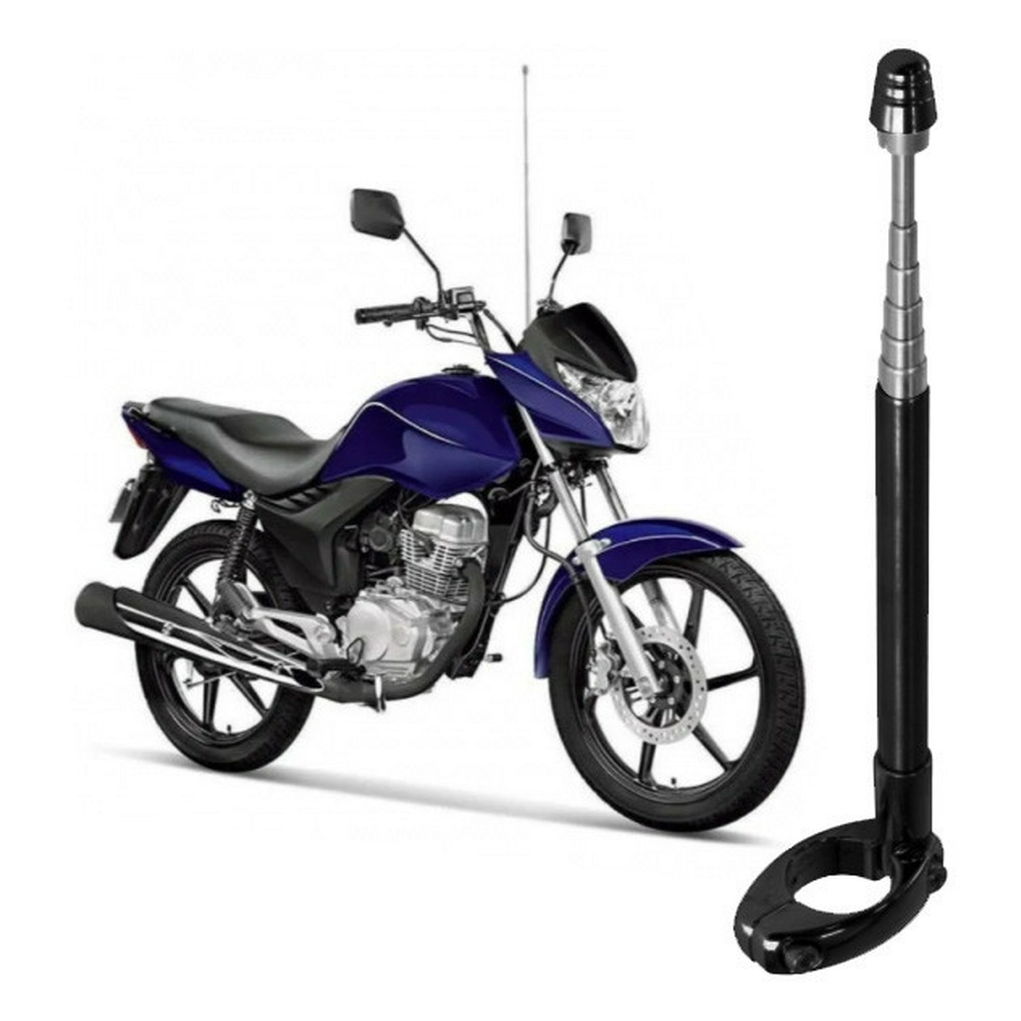 N-ofertas - Antena Corta Hilo Curado Moto Retractil Negra