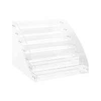Ioensy - Titular De La Tarjeta De Visita Soporte De Exhibición De Acrílico Estante De Exhibición Del Organizador Escalonado