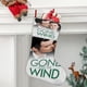 thumbnail image 2 of Lo Que el Viento Se Llevó Tema: Calcetines de Navidad, fino lino blanco para colgar en escaleras y chimenea, decoración navideña para el hogar, regalo de Navidad. 45cm × 32cm, 2 of 5