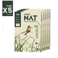 Ledesma - Pack 5 Resmas A4 Papel Ecológico 500 Hojas C/U Caña De Azúcar