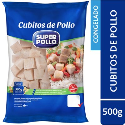 Pollo Cubitos De Pechuga Congelados 500 G Super Pollo