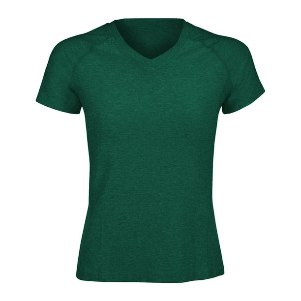 Polera Dry Fit Manga Corta Deportiva Cuello V Mujer