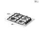 thumbnail image 5 of Encimera Gas licuado / Gas natural 4 Quemadores Mce 435E, 5 of 9