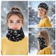 thumbnail image 2 of Unique Bargains 1 Pc Cuello Gaiter Suave Estrellas Cubierta Facial Negro Blanco, 2 of 6