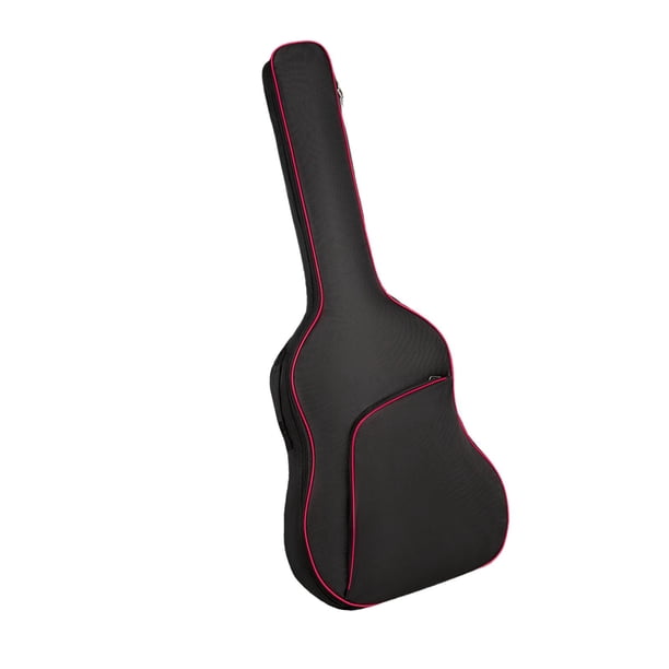 Estuche para guitarra, bolsa para bajo eléctrico, 40 "41", parte inferior antideslizante, acolchado grueso, mochila para guitarra, bolsa para viaje, g rojo