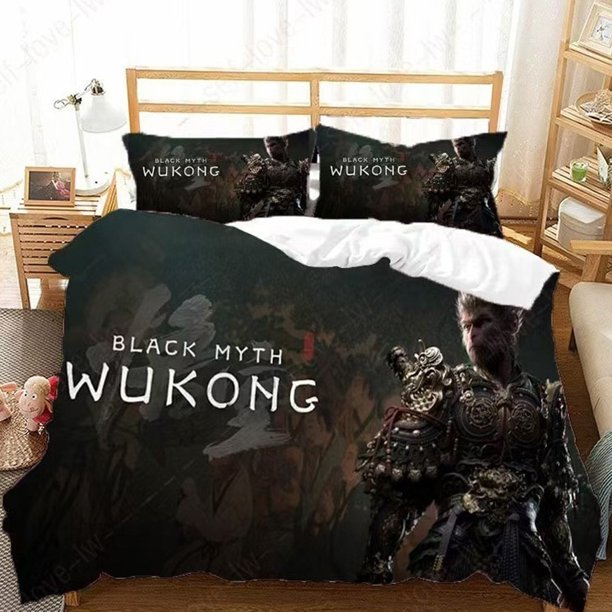 Game Black Myth Wukong King Size Bedding Sets Anime Cosplay Cute Bed Quilt Covers Pillowcases Bedroom Duvet Cover Sets Bed Sheets