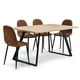 thumbnail image 1 of Comedor Soho Mesa 75x80x150 4 Sillas Pu Café, 1 of 6