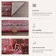 thumbnail image 4 of Alfombra vintage roja lavable antideslizante GLN Rugs 64x91 cm, 4 of 6