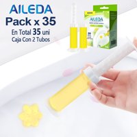 Aileda Bloque Adhesivo Fragancia Wc Inodoro Limpiador Baño -Gel En Total 35 Cajas