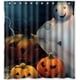 thumbnail image 1 of Cortina de ducha de Halloween con diseño de fantasmas, juego de cortinas de baño con ganchos, tamaño 66 x 72 pulgadas, 1 of 3