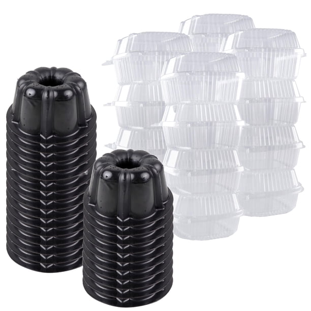 Set de Mini Molde para Pastel de Plástico Horneable O'CREME con 50 Moldes y Contenedores