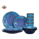 thumbnail image 2 of Set 16 PCS juego de vajilla completo melamina ecologico Azul, 2 of 3