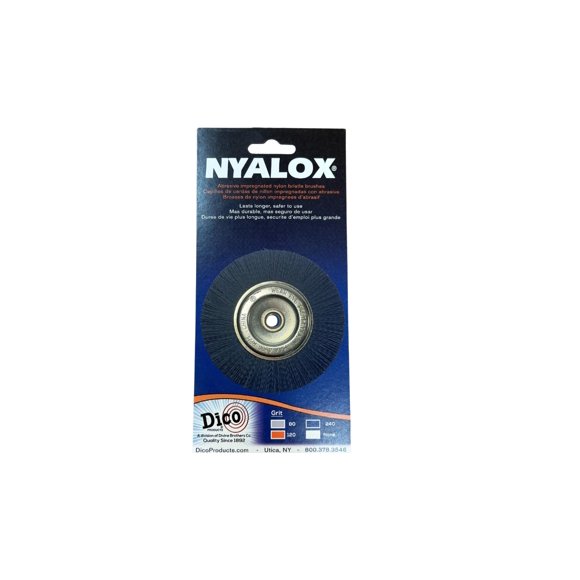 Cepillo abrasivo Dico Nyalox Wheel, 3 pulgadas, azul, grano 240