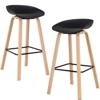 Pandalino - Pack 2 Taburetes Bar Nórdico Viggo 75 Cm | Exterior Negro