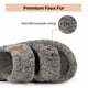 thumbnail image 5 of Zapatillas EverFoams Fuzzy de espuma viscoelástica con punta abierta para mujer, color gris frío, 5 of 7
